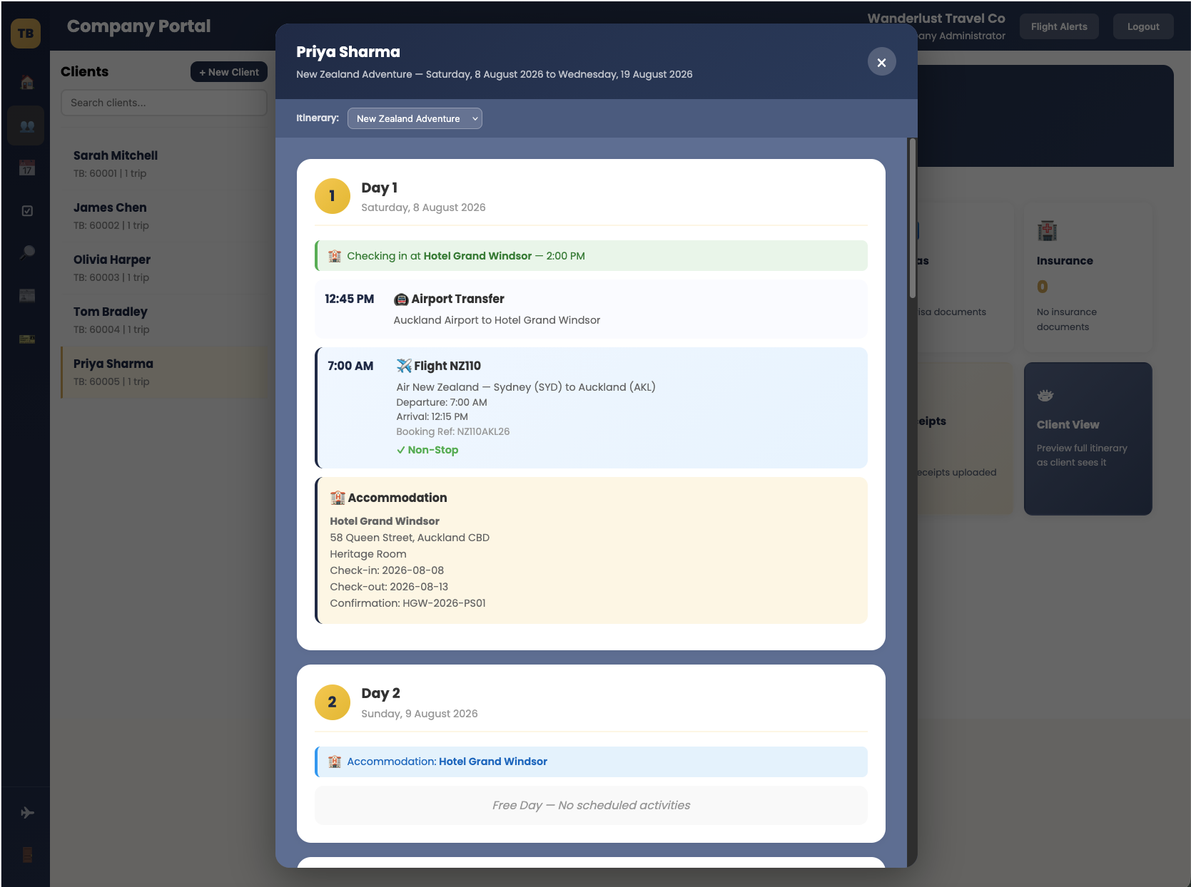 Itinerary Editor